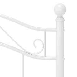 vidaXL Bedframe metaal wit 90x200 cm