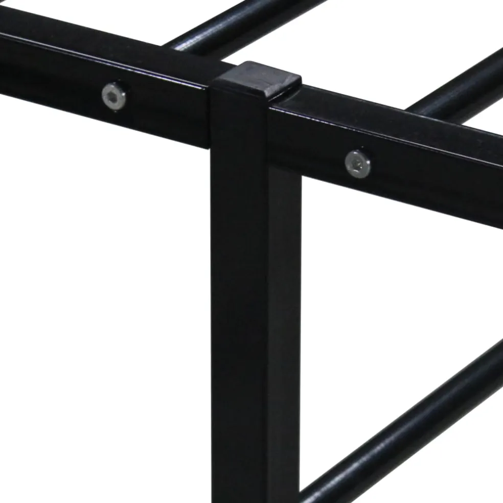 vidaXL Bedframe metaal zwart 90x200 cm