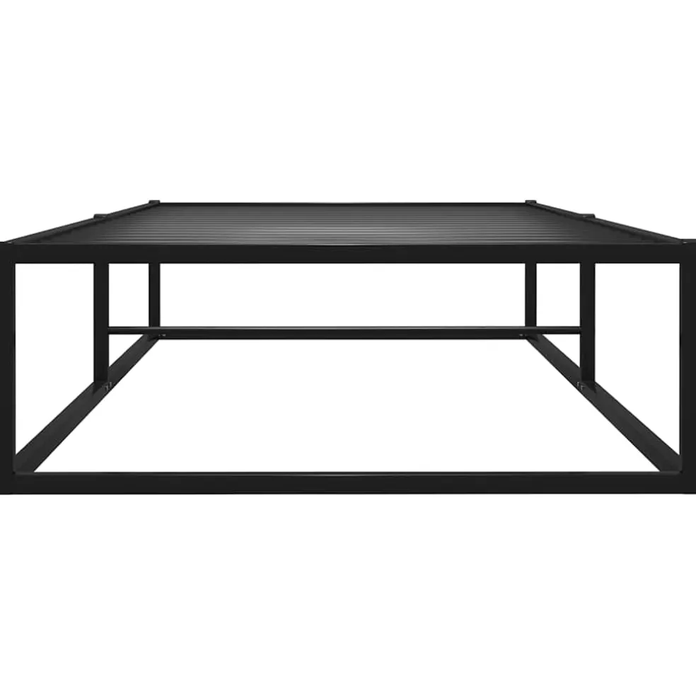 vidaXL Bedframe metaal zwart 90x200 cm