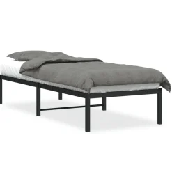 vidaXL Bedframe metaal zwart 75 x 190 cm