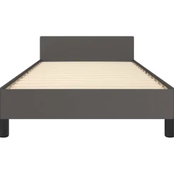 vidaXL Bedframe met hoofdeinde zonder matras 80x200 cm grijs