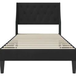 vidaXL Bedframe met hoofdeinde Zwart 80 x 200 cm Fluweel
