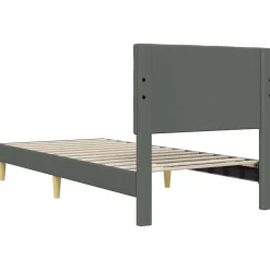 vidaXL Bedframe met hoofdeinde Donkergrijs 80 x 200 cm Stof