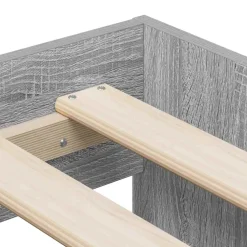 vidaXL Bedframe met lade Grijs Sonoma 90 x 200 cm Bewerkt hout