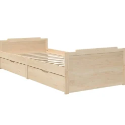 vidaXL Bedframe met lades massief grenenhout 90x200 cm