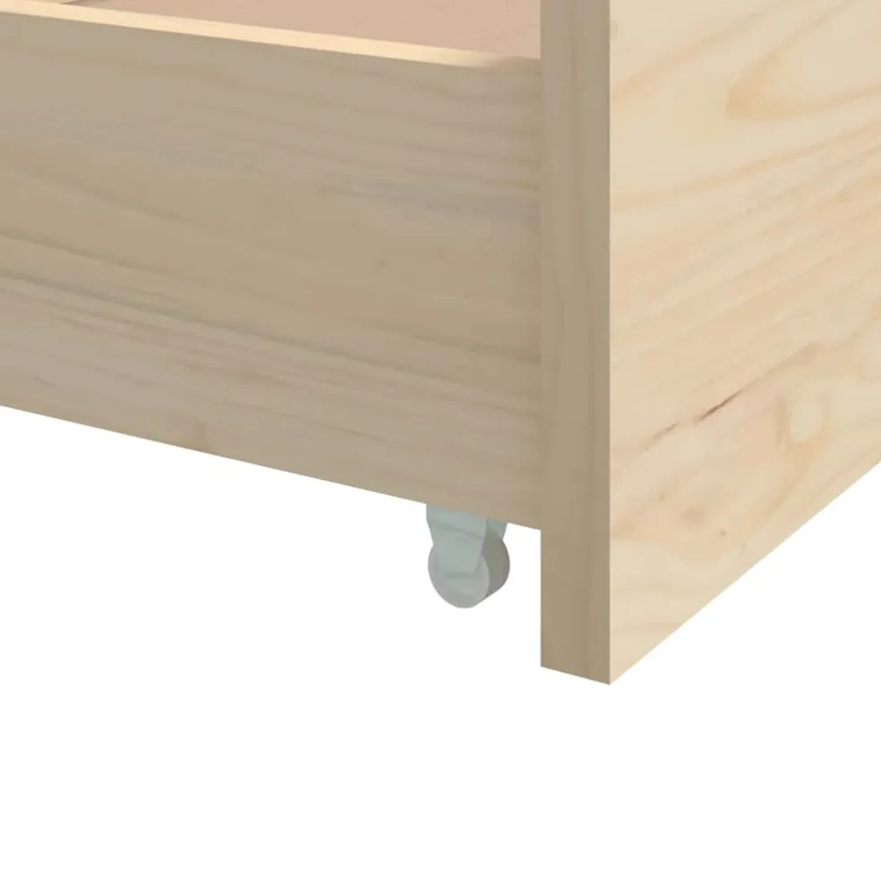 vidaXL Bedframe met lades massief grenenhout 90x200 cm