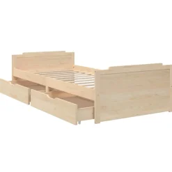vidaXL Bedframe met lades massief grenenhout 90x200 cm