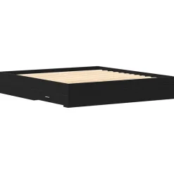 vidaXL Bedframe met lade Zwart Eiken 180 x 200 cm Bewerkt hout