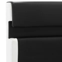 vidaXL Bedframe met LED kunstleer zwart 90x200 cm
