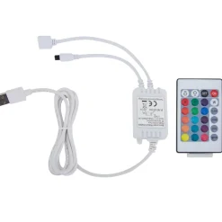 vidaXL Bedframe met LED kunstleer zwart 90x200 cm