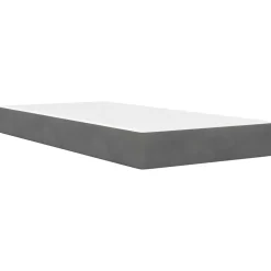 vidaXL Bedframe met matras Donkergrijs 80 x 200 cm Fluweel