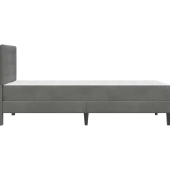 vidaXL Bedframe met matras Donkergrijs 80 x 200 cm Fluweel