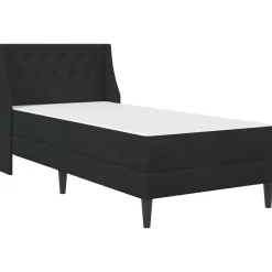 vidaXL Bedframe met matras Zwart 80 x 200 cm Fluweel
