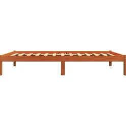 vidaXL Bedframe zonder matras massief grenenhout wasbruin 75x190 cm