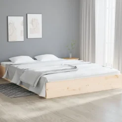 vidaXL Bedframe zonder matras massief hout 200x200 cm