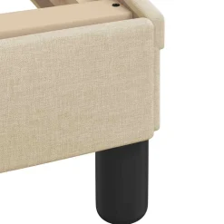 vidaXL Bedframe zonder matras "Hanko" 80x200 cm stof crèmekleurig