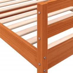 vidaXL Bedframe zonder matras massief grenenhout wasbruin 90x200 cm