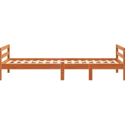 vidaXL Bedframe zonder matras massief grenenhout wasbruin 90x200 cm