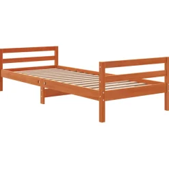 vidaXL Bedframe zonder matras massief grenenhout wasbruin 90x200 cm