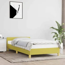 vidaXL Bedframe zonder matras 100x200 cm stof groen