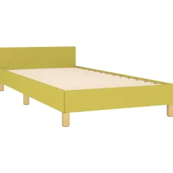 vidaXL Bedframe zonder matras 100x200 cm stof groen