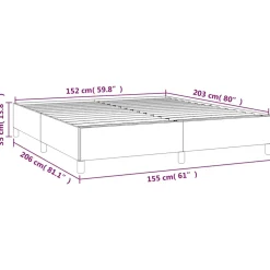 vidaXL Bedframe zonder matras lichtgrijs 152x203 cm Queen fluweel