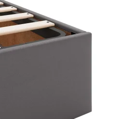 vidaXL Bedframe zonder matras 80x200 cm kunstleer grijs