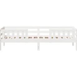 vidaXL Bedframe zonder matras massief grenenhout wit 90x200 cm
