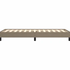 vidaXL Bedframe zonder matras 80x200 cm stof taupe