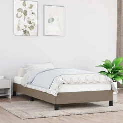 vidaXL Bedframe zonder matras metaal bruin eikenkleurig 150x200 cm
