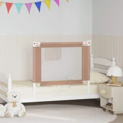 vidaXL Bedhekje peuter 90x25 cm stof taupe