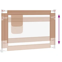 vidaXL Bedhekje peuter 90x25 cm stof taupe