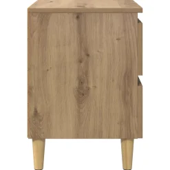 vidaXL Bedkast Artisan Eiken 40 x 35 x 50 cm Bewerkt hout