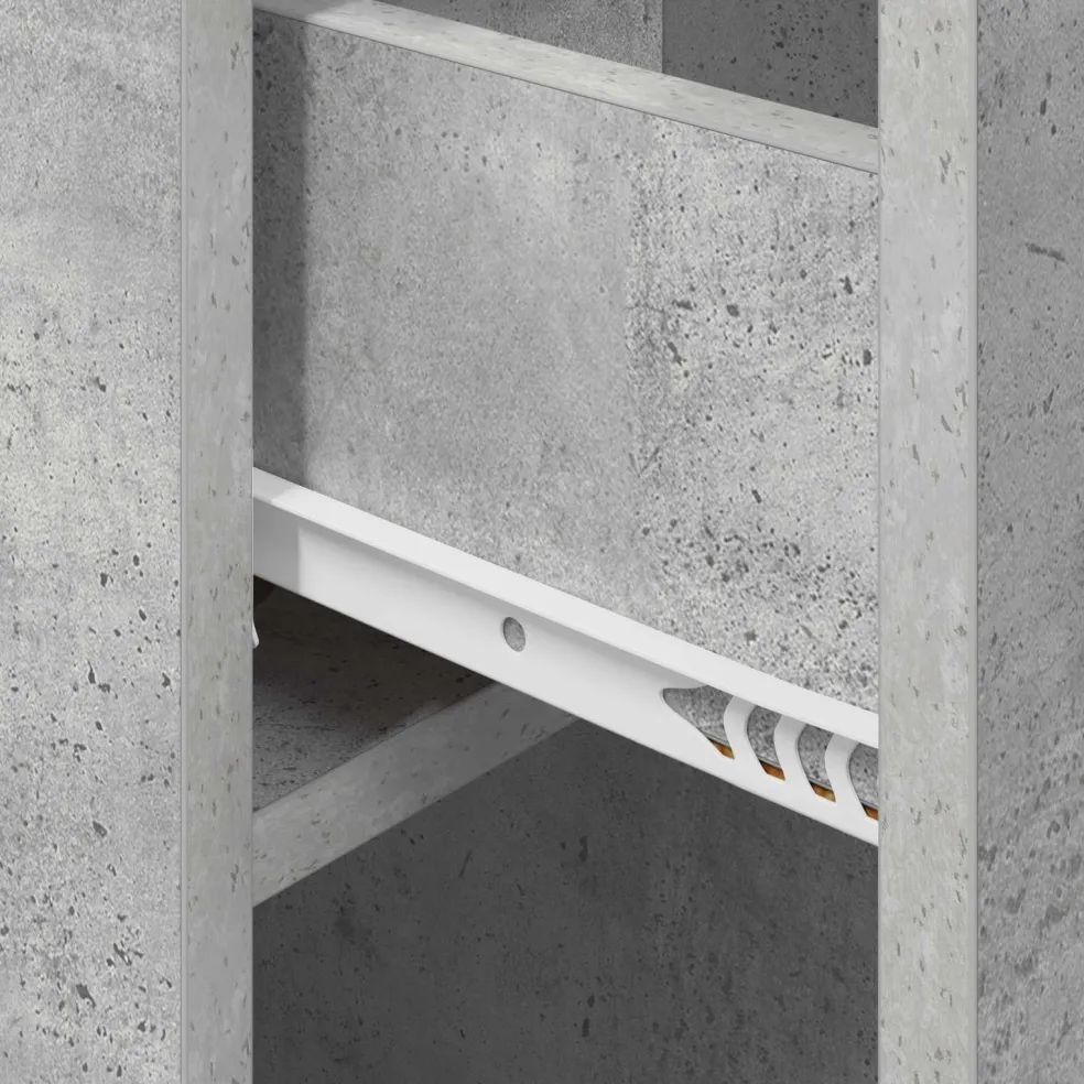 vidaXL Bed kast Betongrijs 29 x 31,5 x 49 cm Bewerkt hout