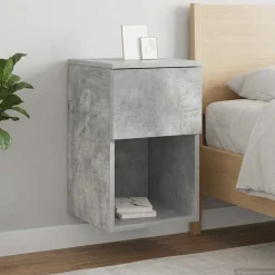 vidaXL Bed kast Betongrijs 29 x 31,5 x 49 cm Bewerkt hout