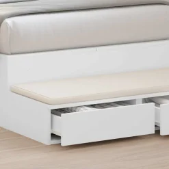 vidaXL Bedlades Wit 100 x 36,5 x 16,5 cm Bewerkt hout