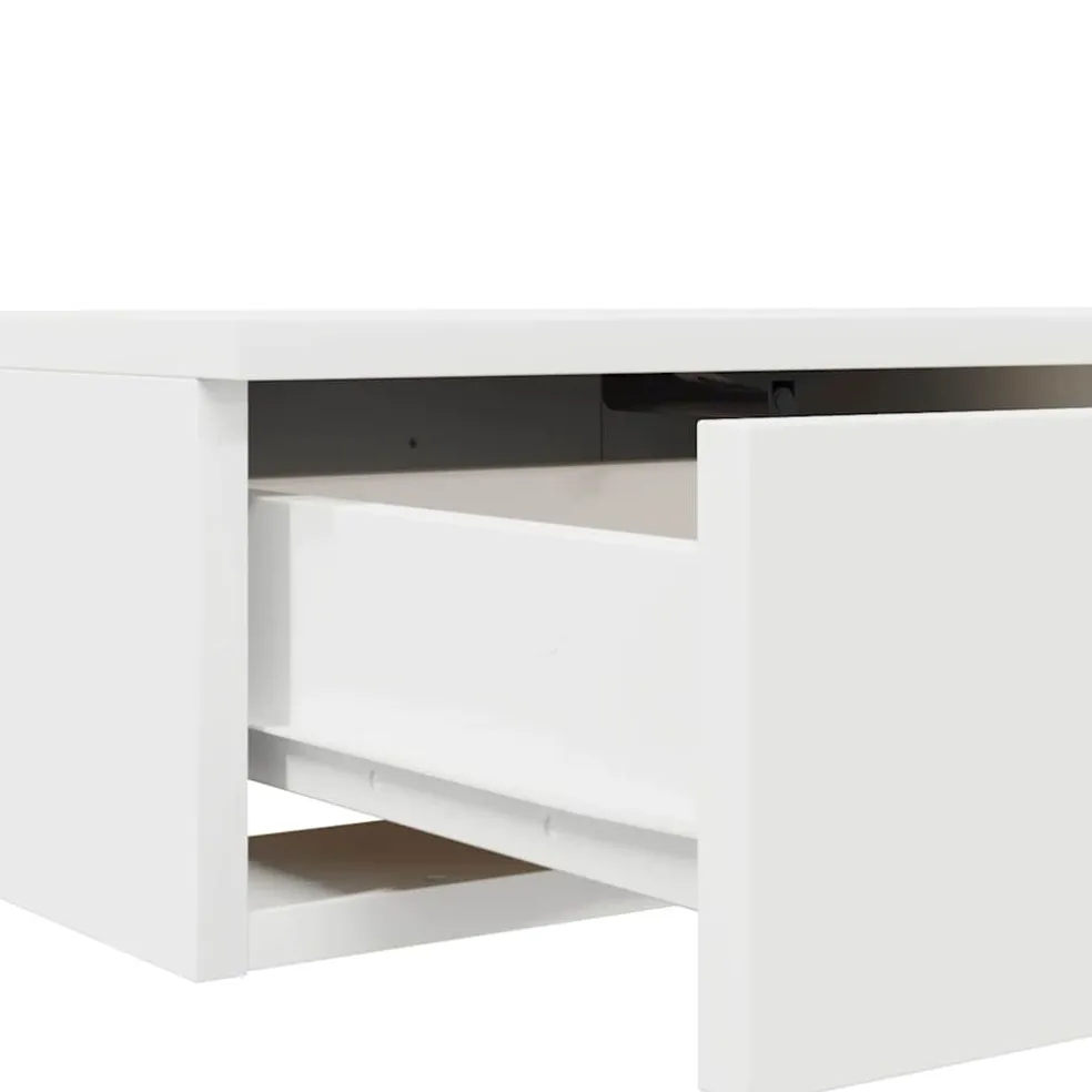 vidaXL Bedlades Wit 100 x 36,5 x 16,5 cm Bewerkt hout