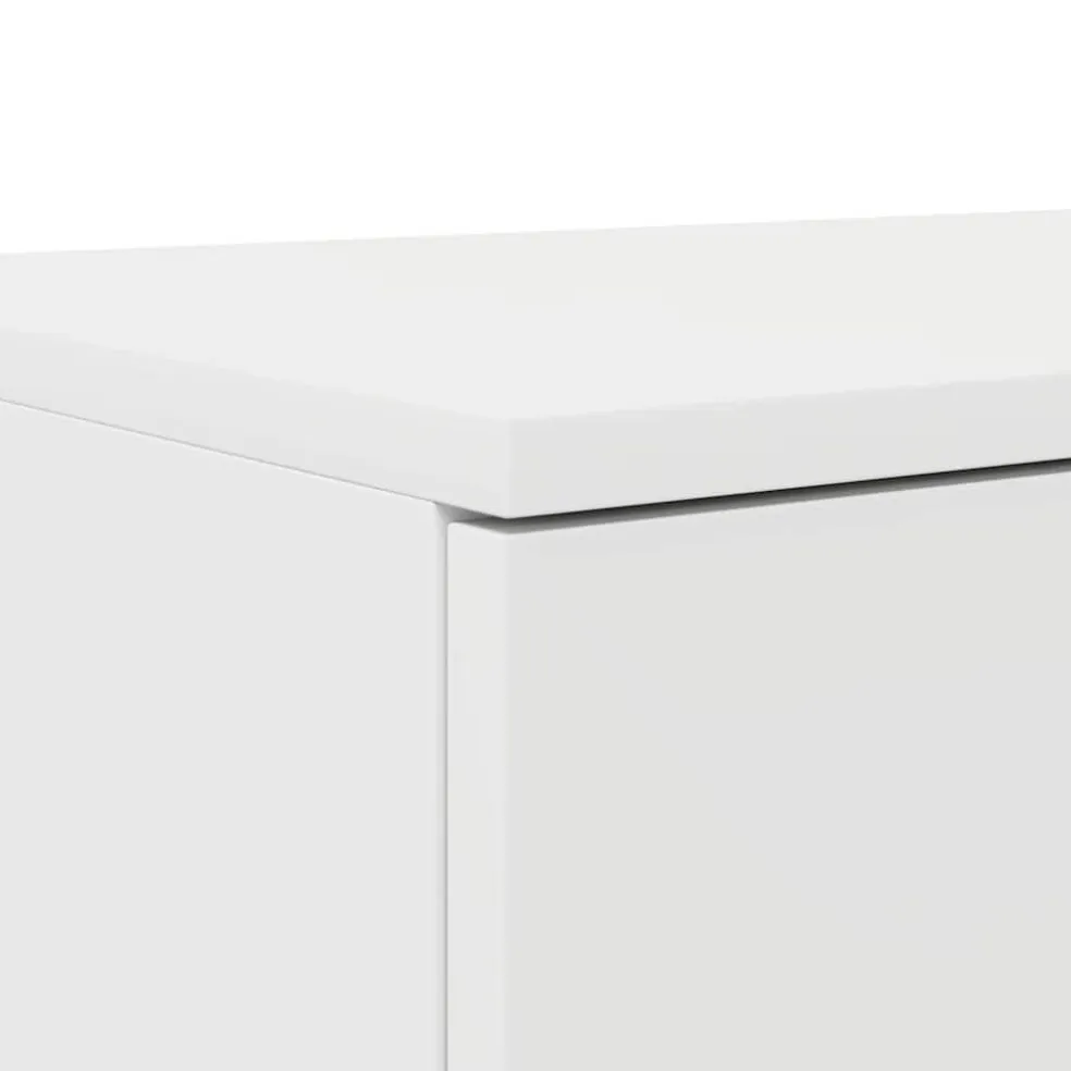 vidaXL Bedlades Wit 100 x 36,5 x 16,5 cm Bewerkt hout