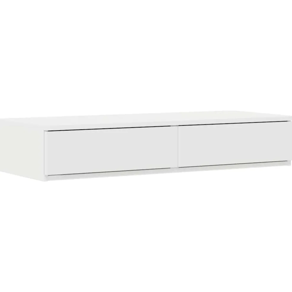 vidaXL Bedlades Wit 100 x 36,5 x 16,5 cm Bewerkt hout
