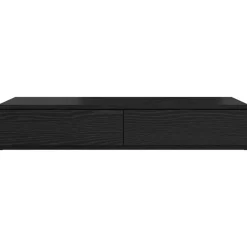 vidaXL Bedlades Zwart Eiken 100 x 36,5 x 16,5 cm Bewerkt hout