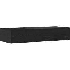 vidaXL Bedlades Zwart Eiken 100 x 36,5 x 16,5 cm Bewerkt hout