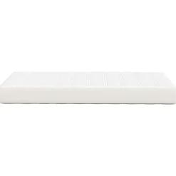 vidaXL Bedmatras met matras Crème 80 x 200 cm Stof