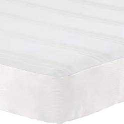 vidaXL Bedmatras met matras Crème 80 x 200 cm Stof