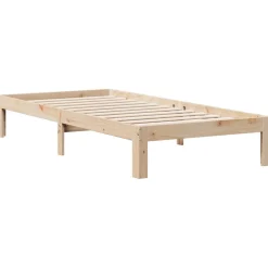 vidaXL Bed met boekenkast zonder matras massief grenenhout 90x200 cm