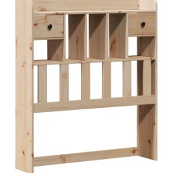 vidaXL Bed met boekenkast zonder matras massief grenenhout 90x200 cm