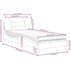 vidaXL Bed met matras