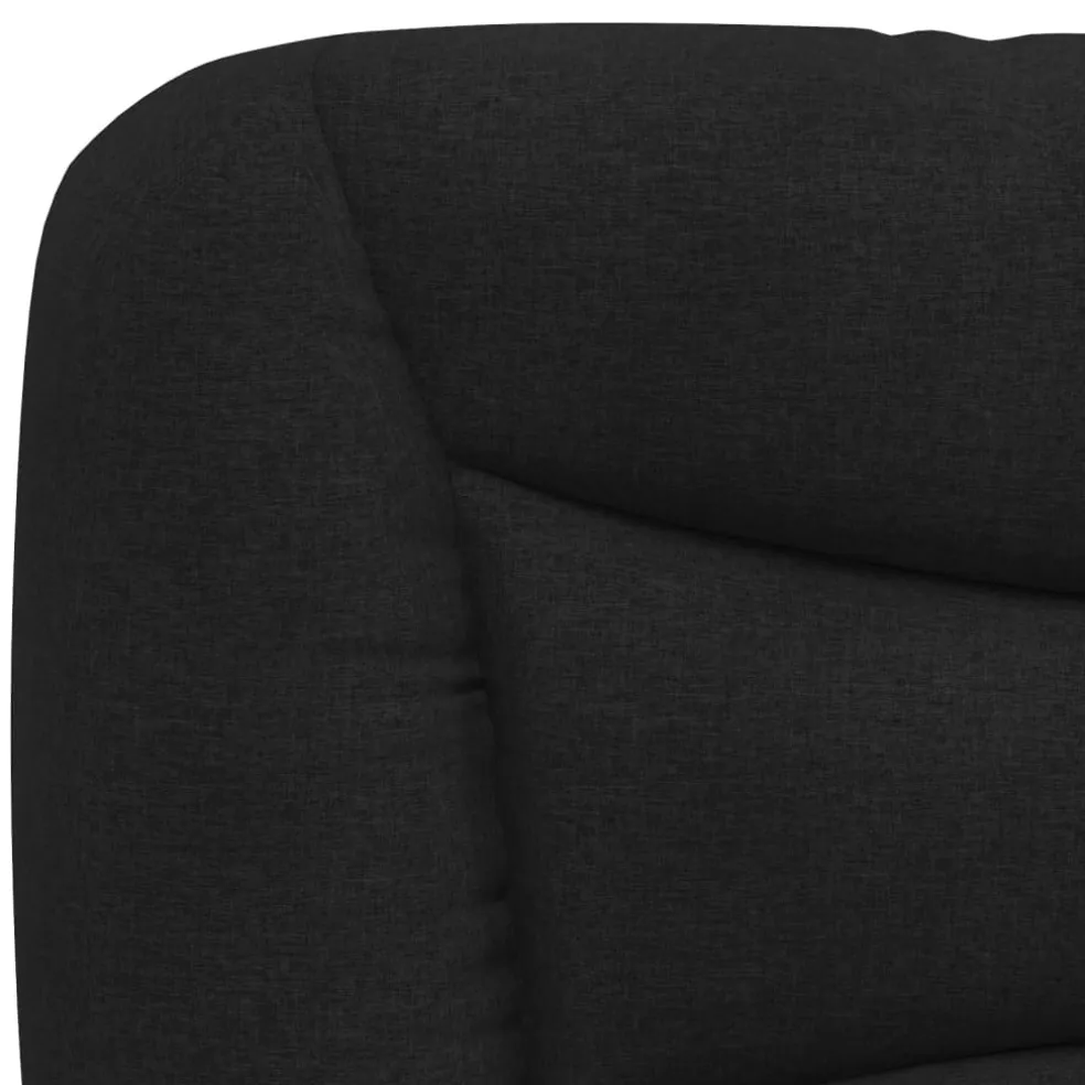vidaXL Bed met matras "Hvar" stof zwart 80x200 cm