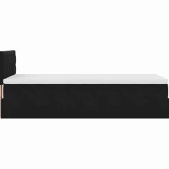 vidaXL Bed poef met matras en LED's 80x200 cm fluweel zwart