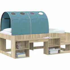 vidaXL Bedtunnel 2 st Lichtblauw Polyester