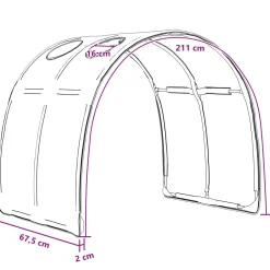 vidaXL Bedtunnel 2 st Lichtblauw Polyester